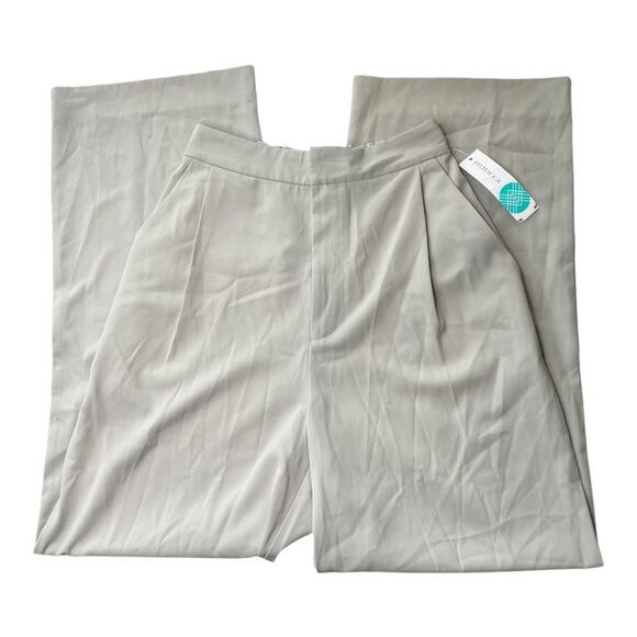 Modern Citizen Sami wide leg easy pant light grey pleated front trouser XS NWT - Picture 1 of 6